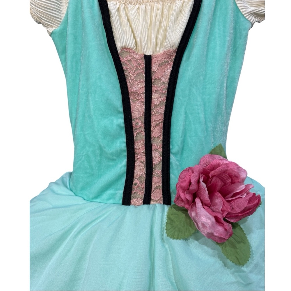 Curtain Call | Mint Green and Cream Dance Dress Costume, Size CME - Picture 4 of 5
